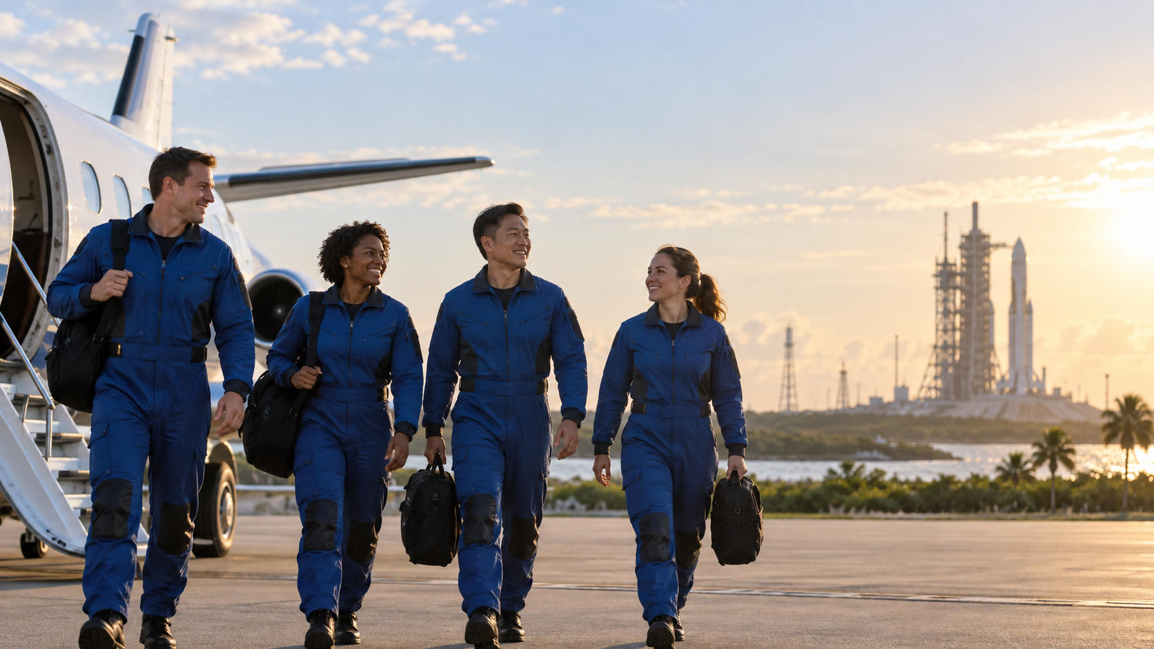 Awak SpaceX Crew-13 Tiba di Kennedy Jelang Peluncuran ISS