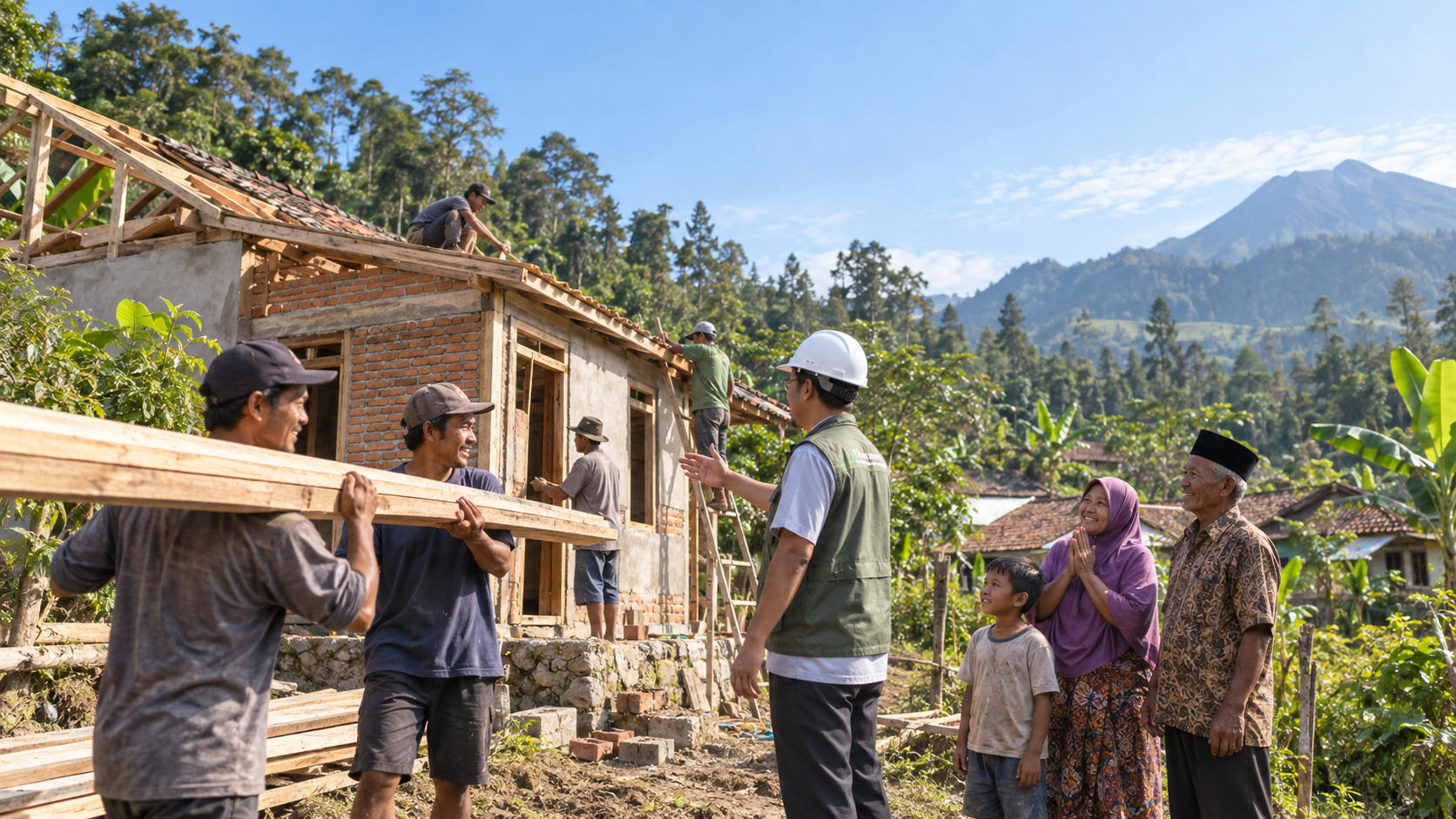 Bedah Rumah Perhutani untuk Warga Desa Tengger