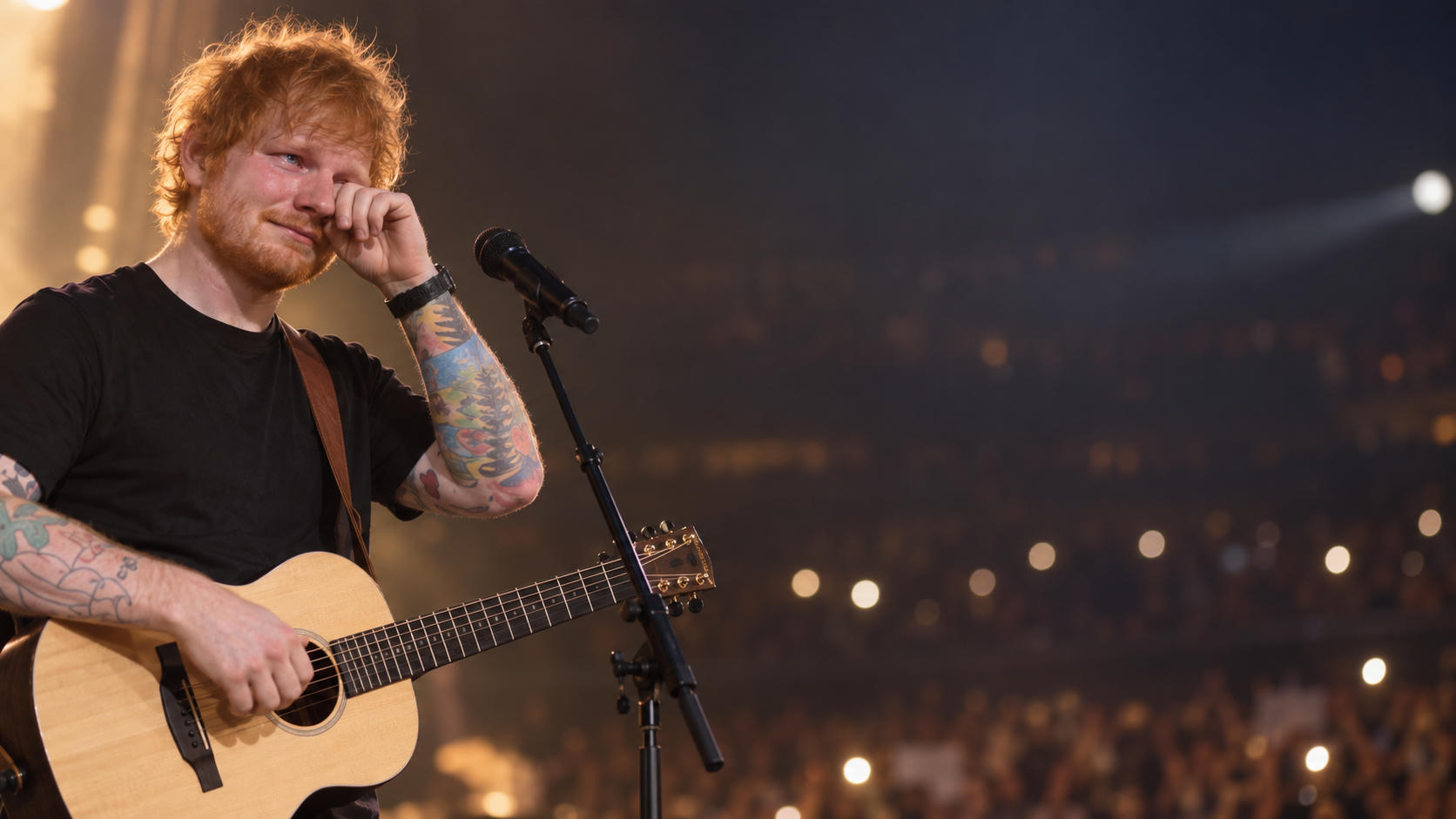 Ed Sheeran Menangis di Konser Usai Perubahan Tur