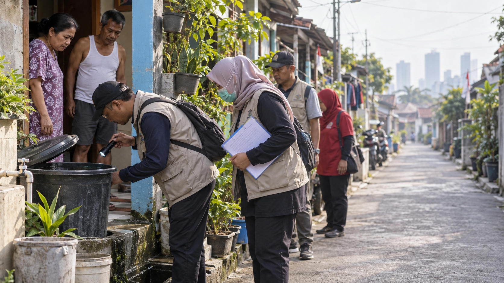 Gerebek PSN di RW 10 Kembangan Utara Tekan Kasus DBD