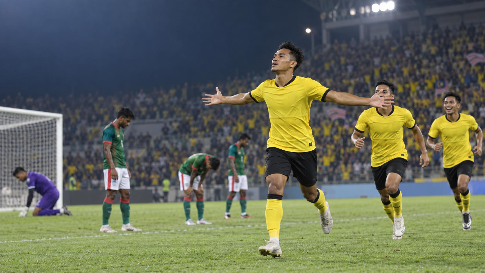 Hasil FIFA ASEAN Cup: Malaysia Hajar Bangladesh 3-0
