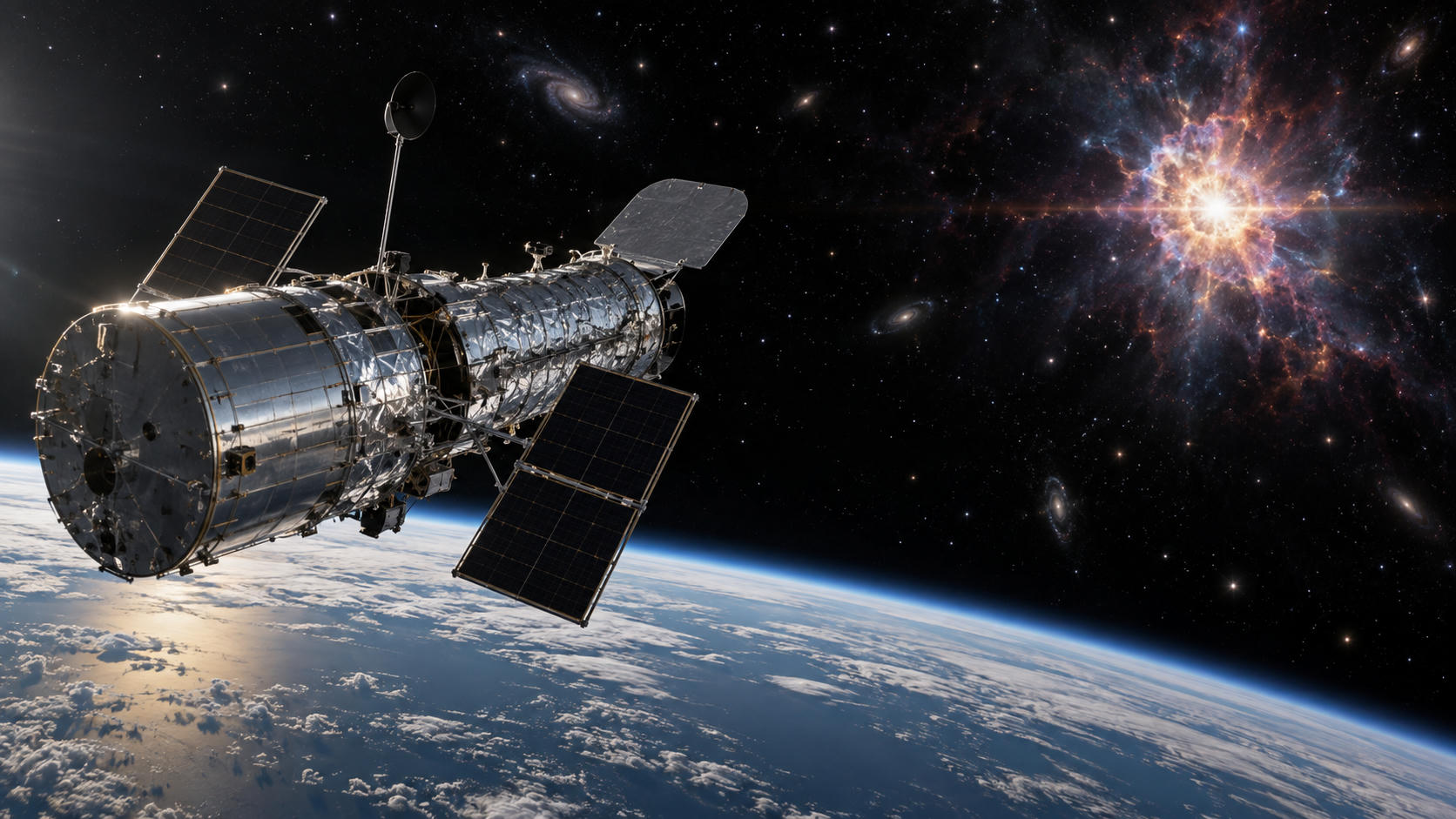 Hubble Capai 200.000 Orbit dan Amati Ledakan Kosmik