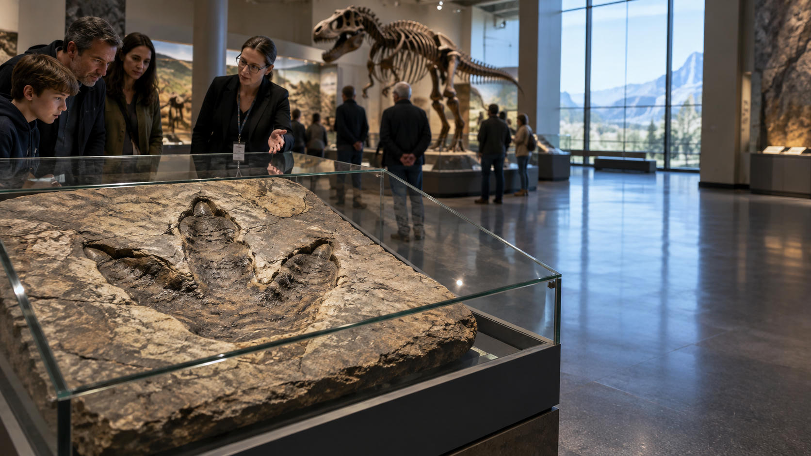 Jejak Kaki T-Rex Dewasa Pertama Dipamerkan di Museum AS