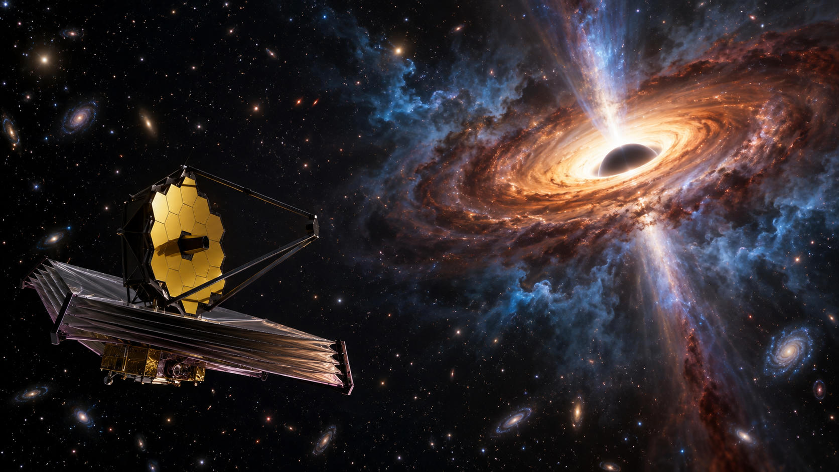 JWST Temukan Air di Dekat Lubang Hitam Supermasif