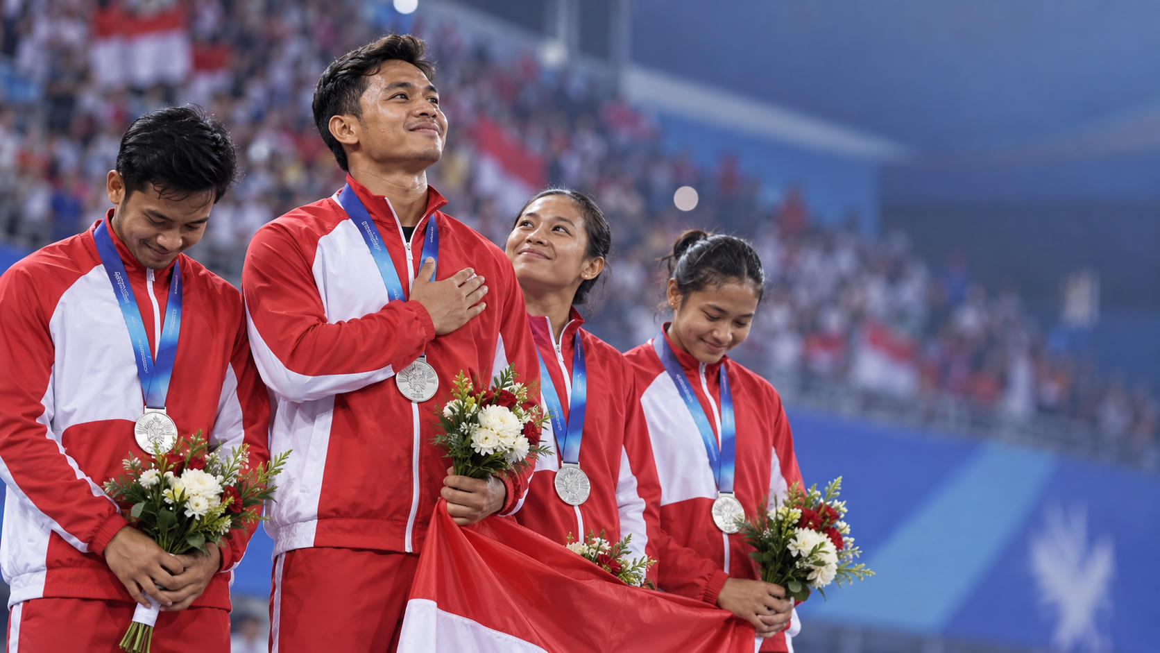 Prabowo Cs Raih Medali Perak di Asian Games 2026