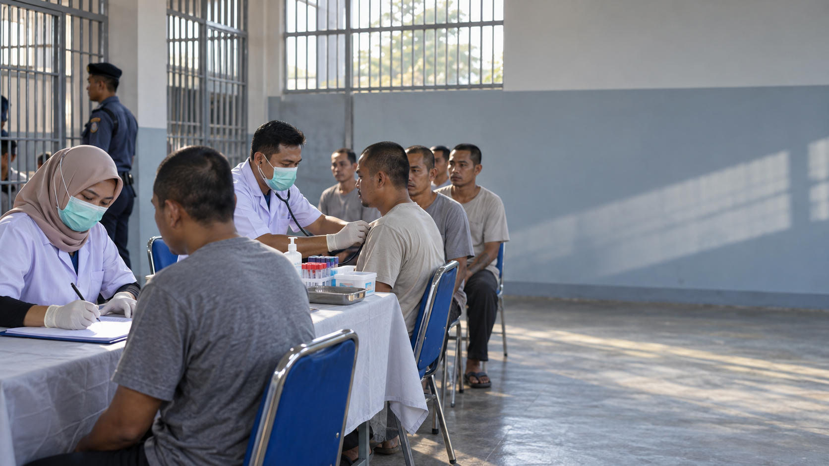 Skrining TBC dan HIV WBP di Lapas Slawi Bersama Puskesmas