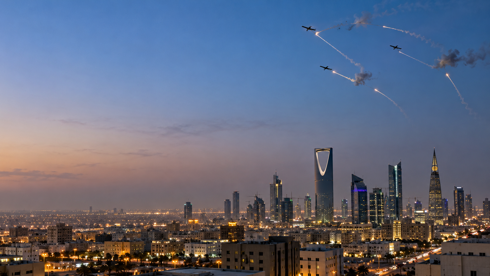 Arab Saudi Cegat Empat Drone di Langit Riyadh