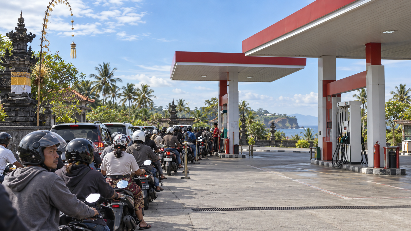 BBM Langka di Klungkung: Pertalite Kosong, Antrean Mengular