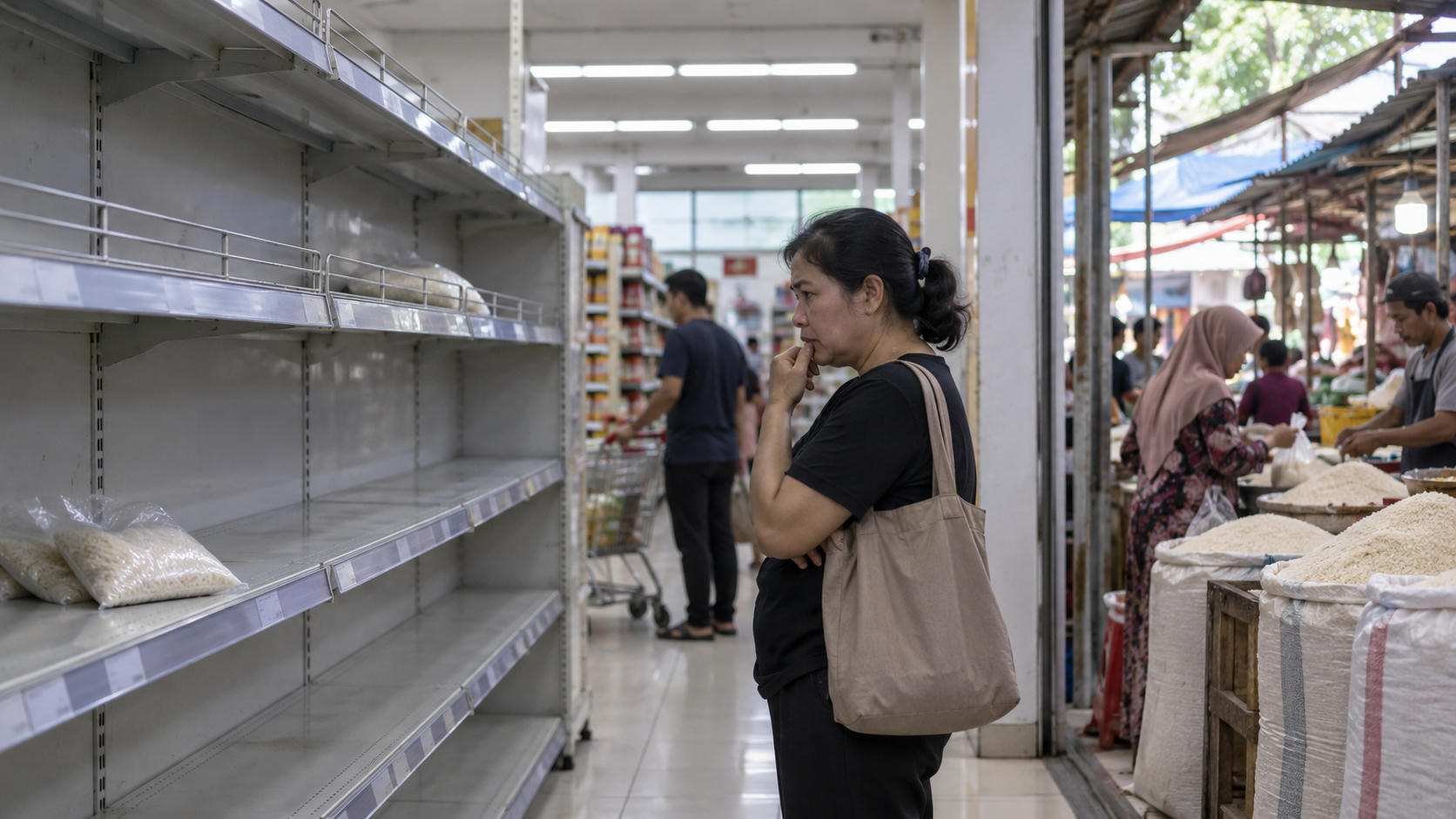 Beras Ritel Modern Kosong, Beli di Pasar Lebih Murah?