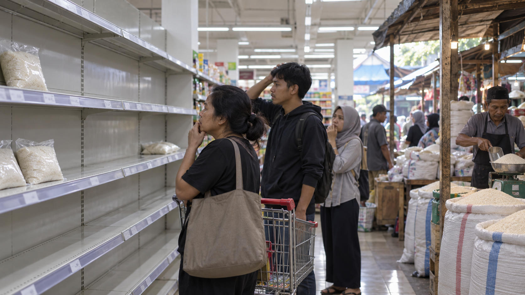 Beras Ritel Modern Kosong, Benarkah Pasar Lebih Murah?