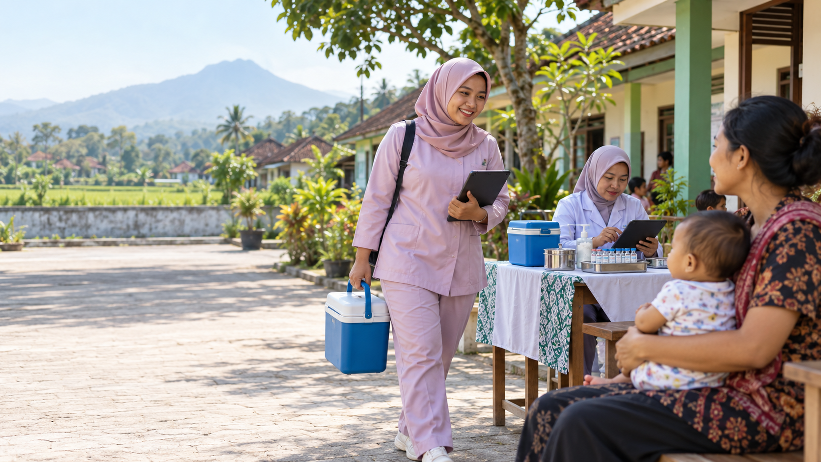 Bidan Bergerak dan Data Akurat untuk Imunisasi Lengkap