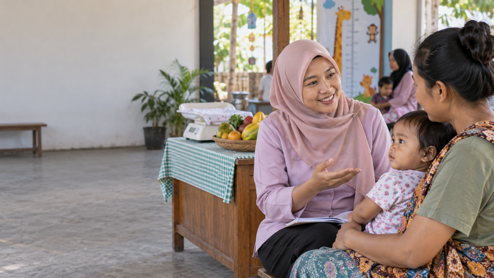 Bunda Posyandu Bataguh Ingatkan Imunisasi dan Gizi Anak