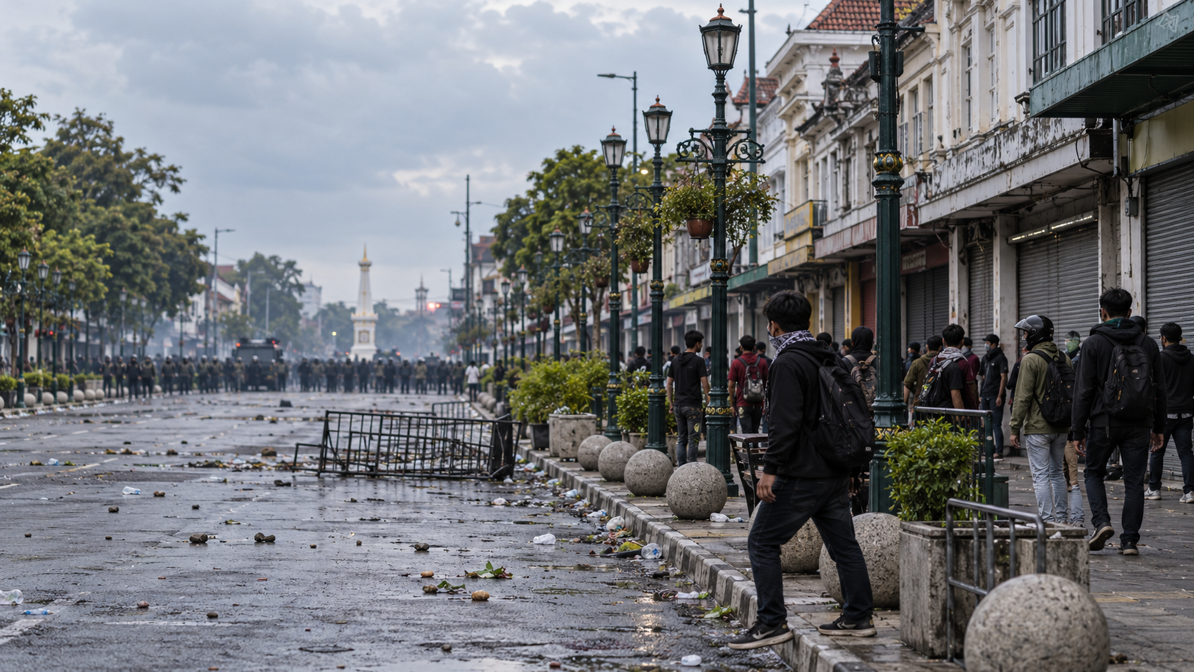Demo Malioboro Berujung Ricuh, Sejumlah Toko Tutup