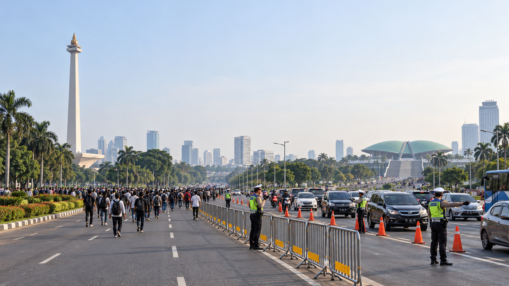 Demo Monas–Gedung DPR: Rute Alternatif dan Info Lalu Lintas