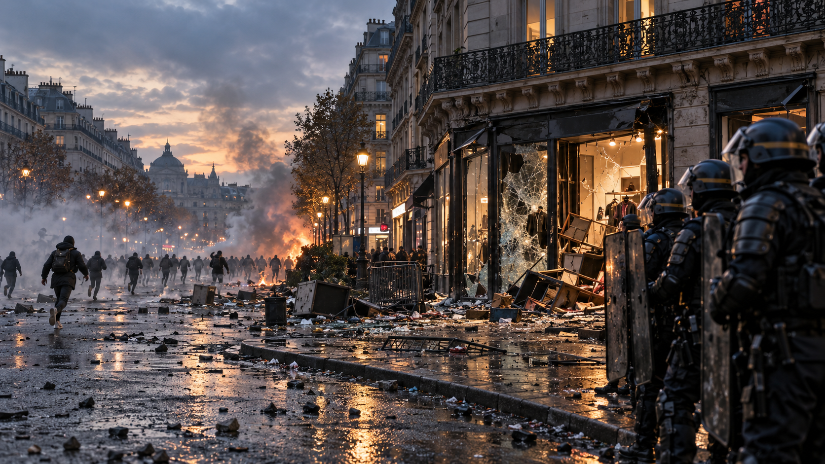 Demo Paris Rusuh: 1.200 Ditangkap, 150 Polisi Terluka