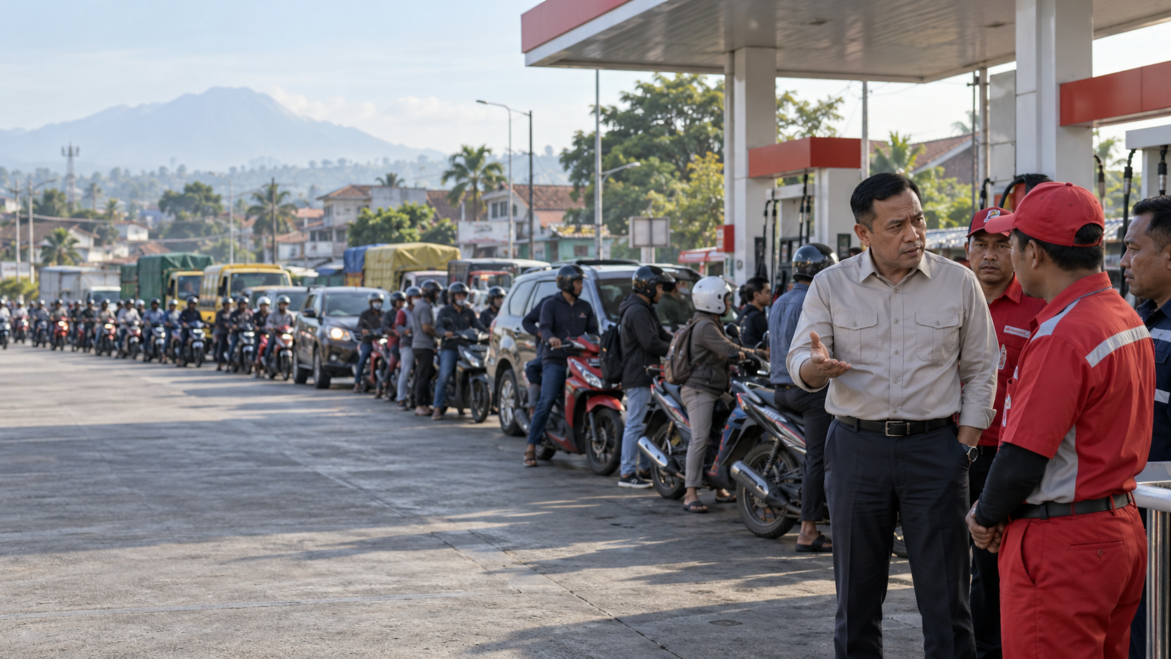 Emil Dardak Ungkap Penyebab Antrean BBM di Jatim