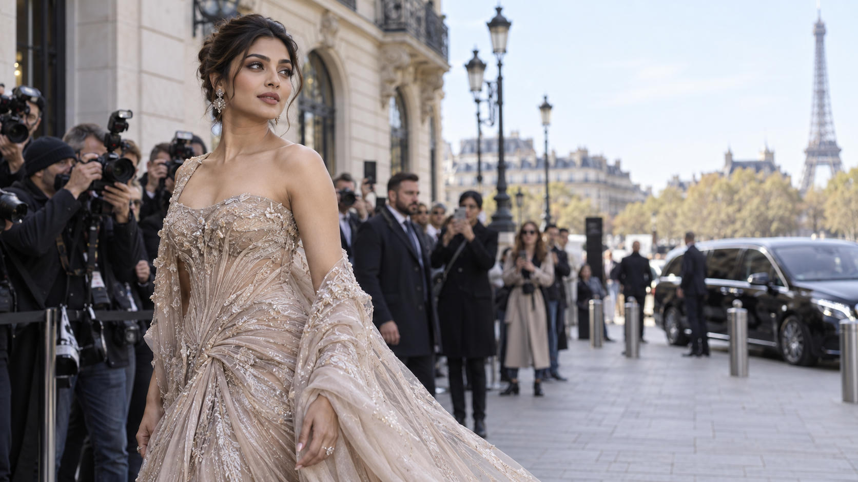 Gaya Aishwarya Rai di Paris Fashion Week Disorot