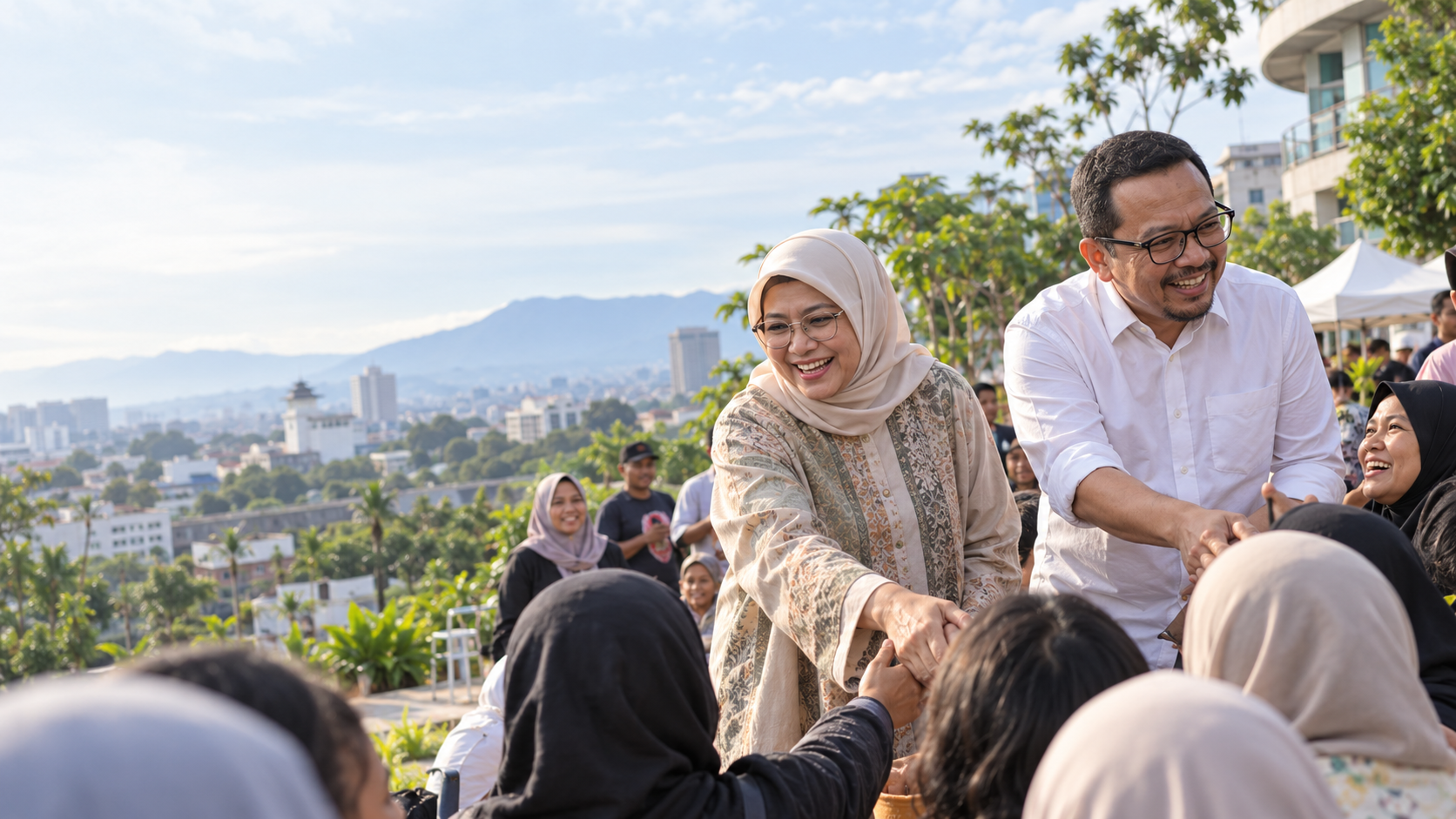 Halimah Qodari dan Bonte di Kegiatan Cari Pahala Bandung