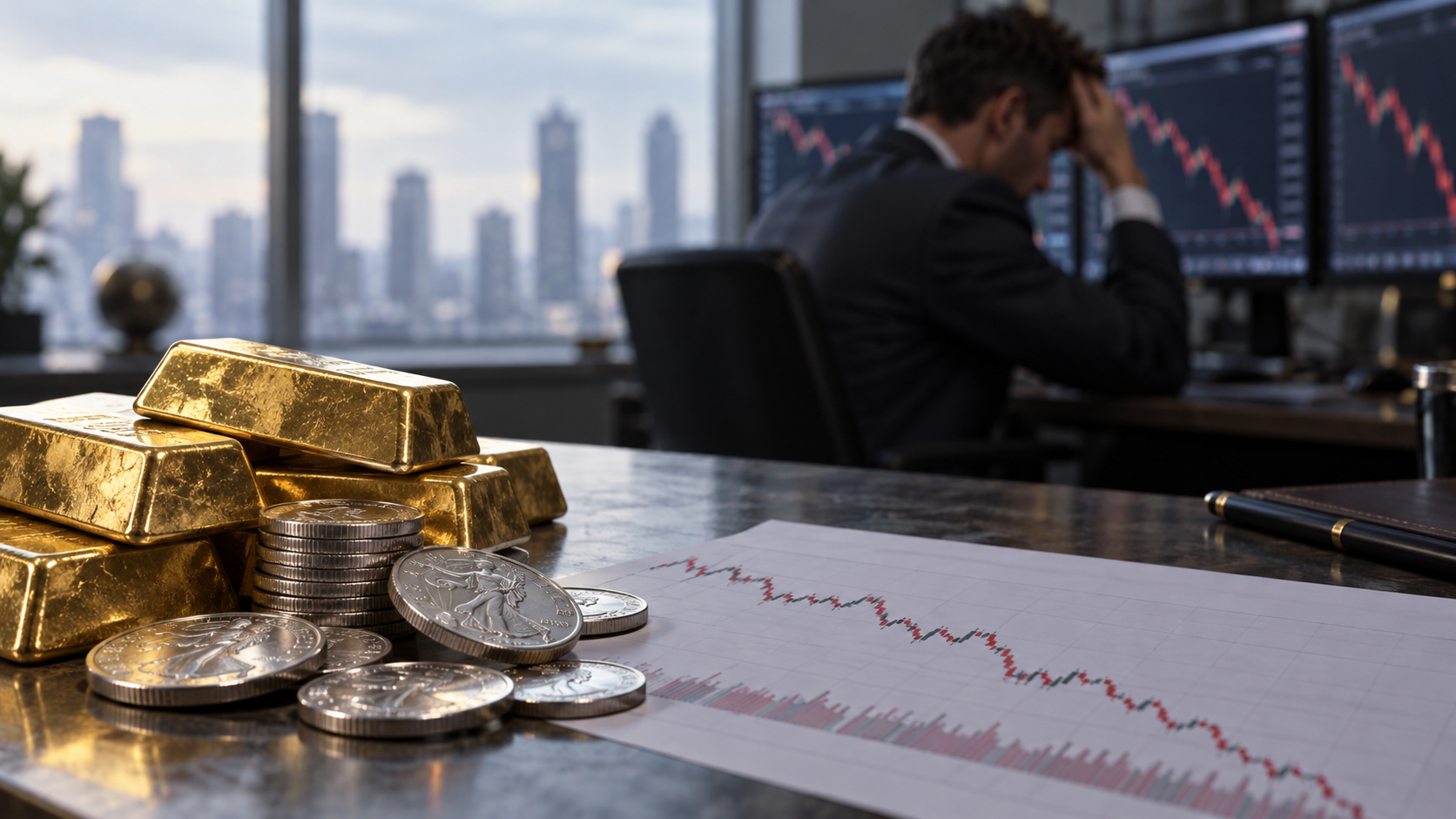 Harga Emas dan Perak Turun, Investor Hadapi Tekanan