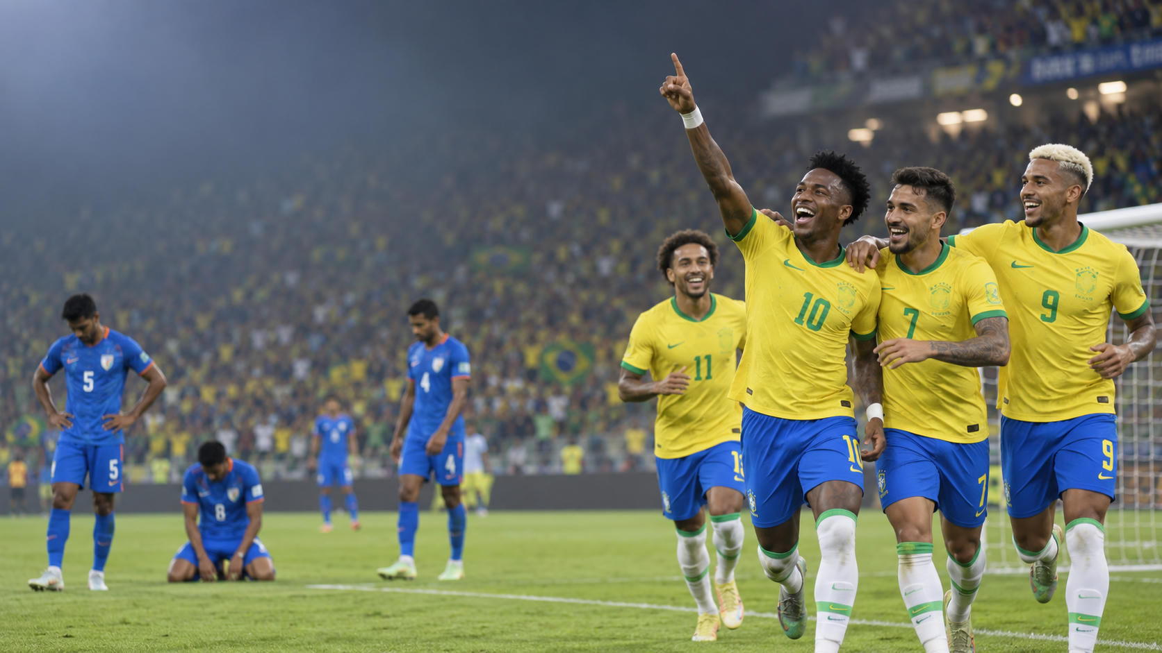 Hasil India vs Brasil: Brasil Menang 4-0