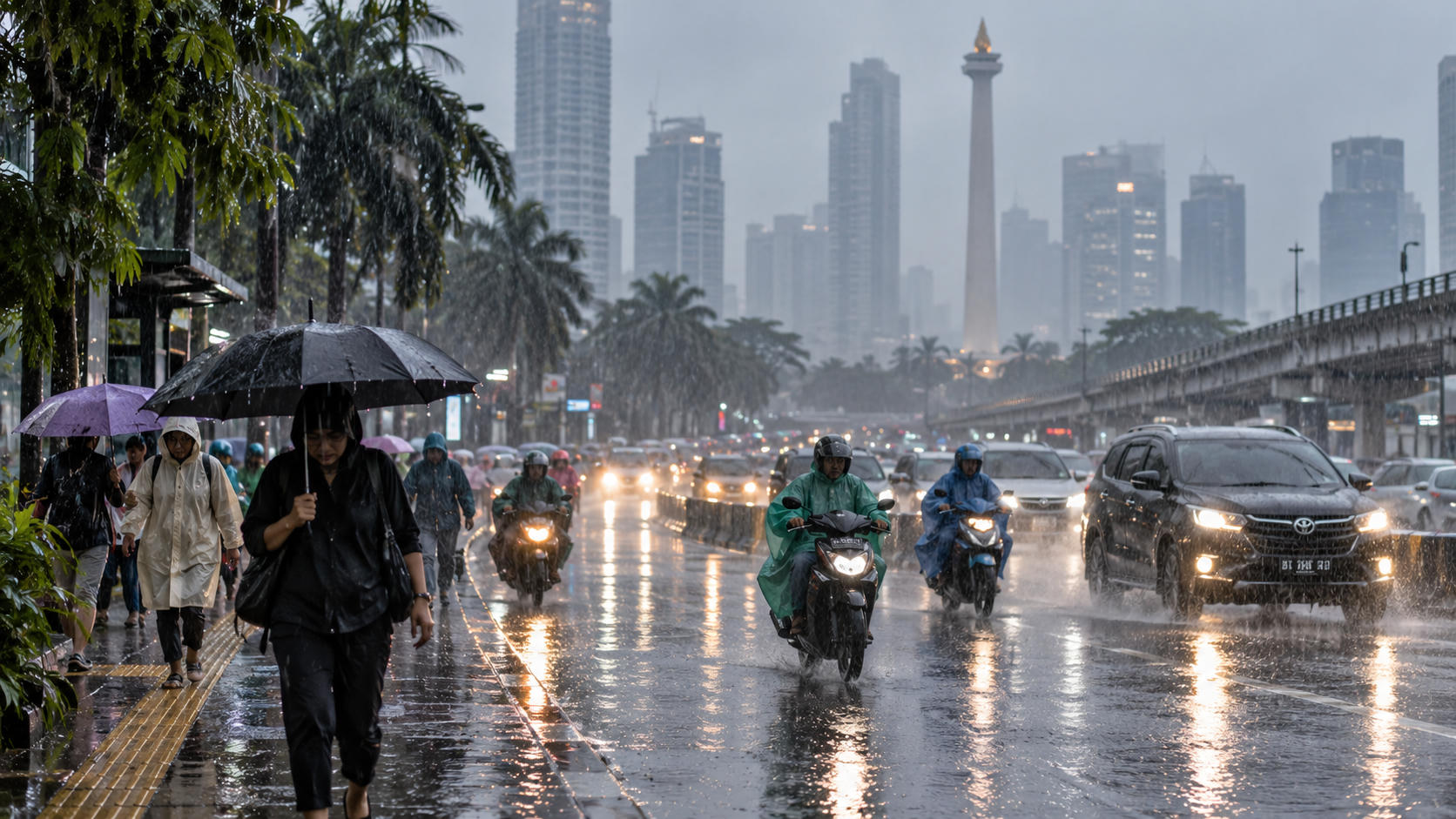 Hujan Guyur Jakarta dan Sekitarnya, Warga Diminta Waspada