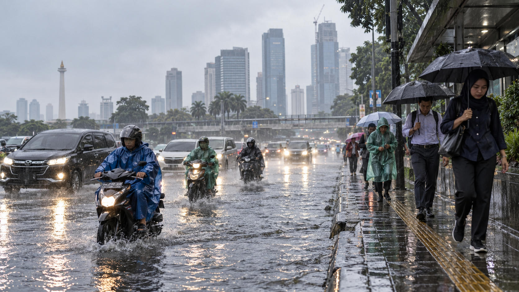 Hujan Guyur Jakarta, Warga Waspadai Genangan