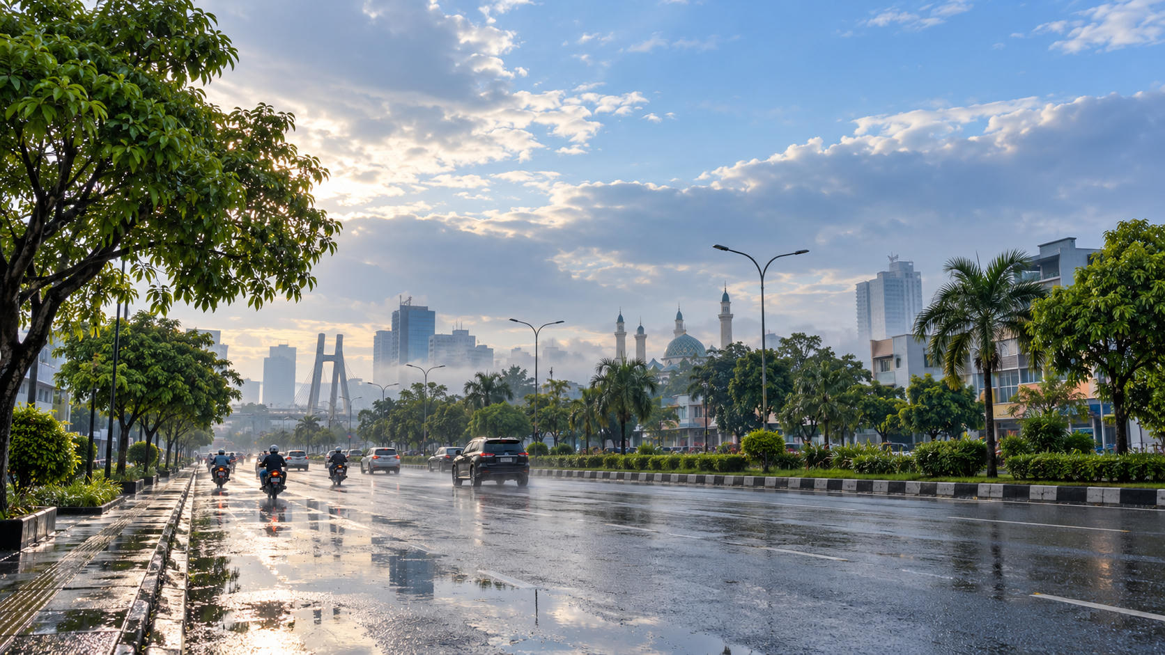 Hujan Semalaman Bikin Udara Pekanbaru Membaik?