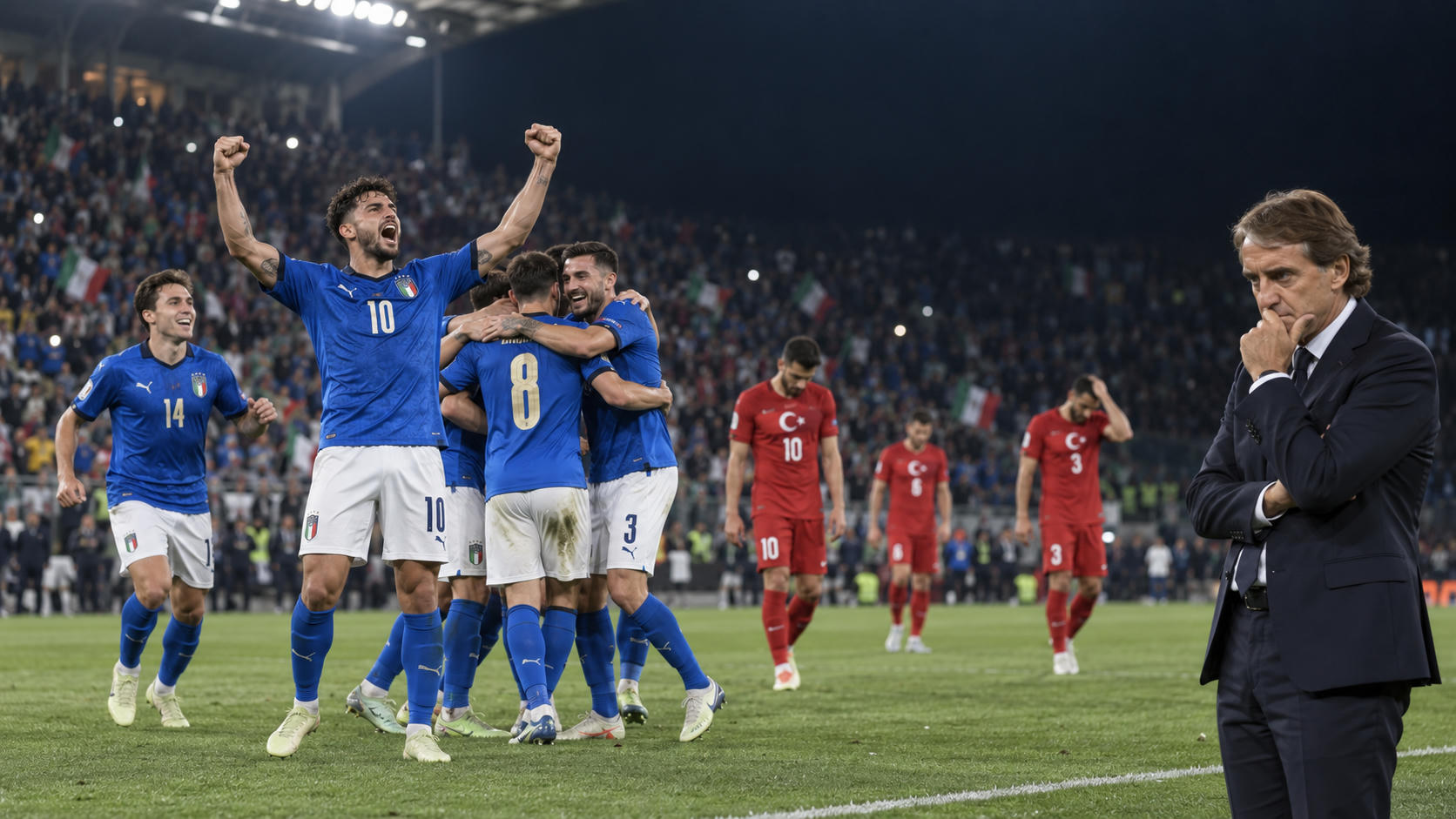 Italia Kalahkan Turki 4-1 di UEFA Nations League