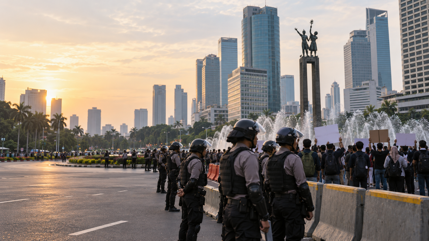 Mabes Polri Respons Demo BEM UI di Bundaran HI