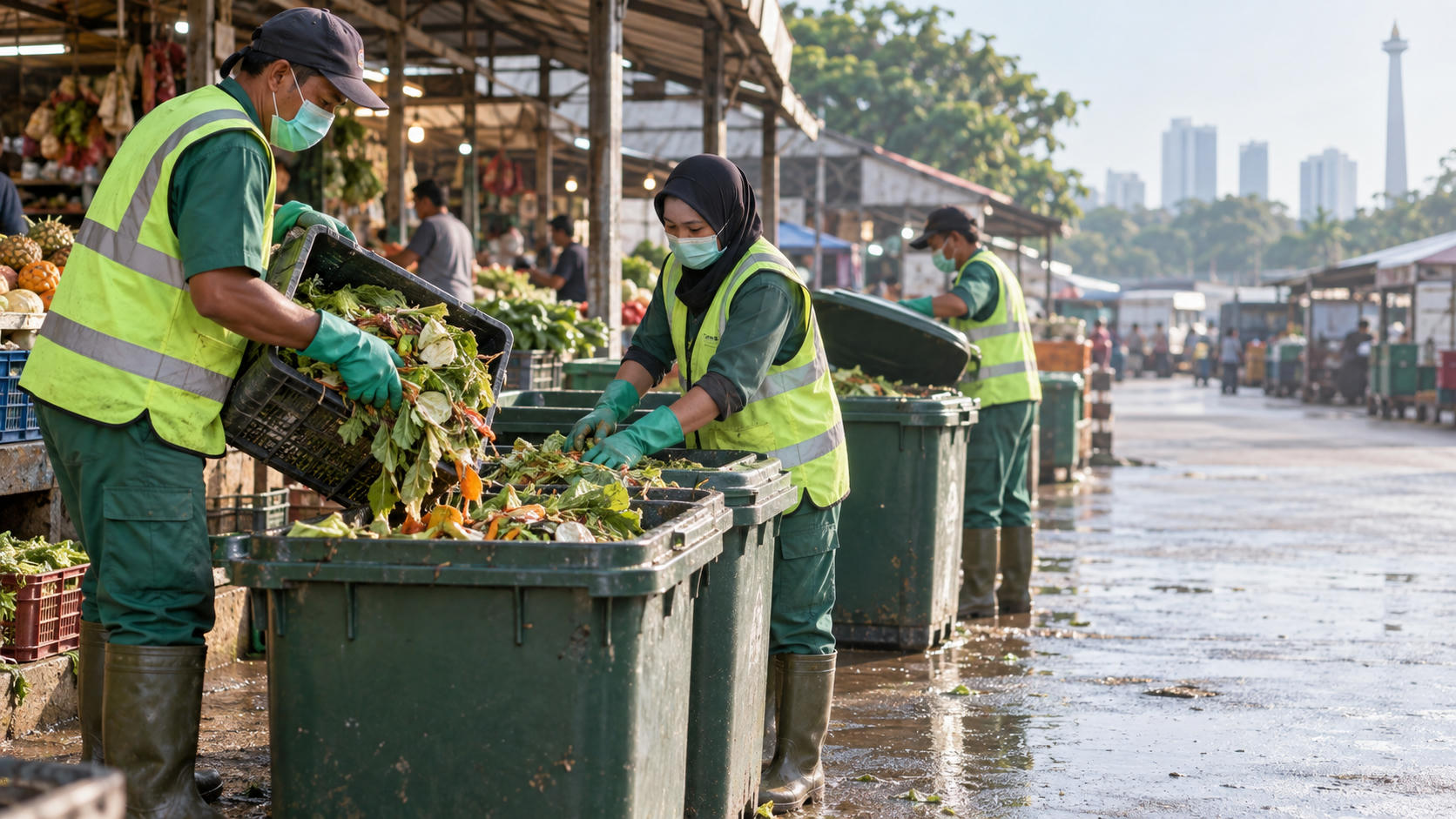 Mengelola Sampah Organik Pasar Minggu dengan Aman