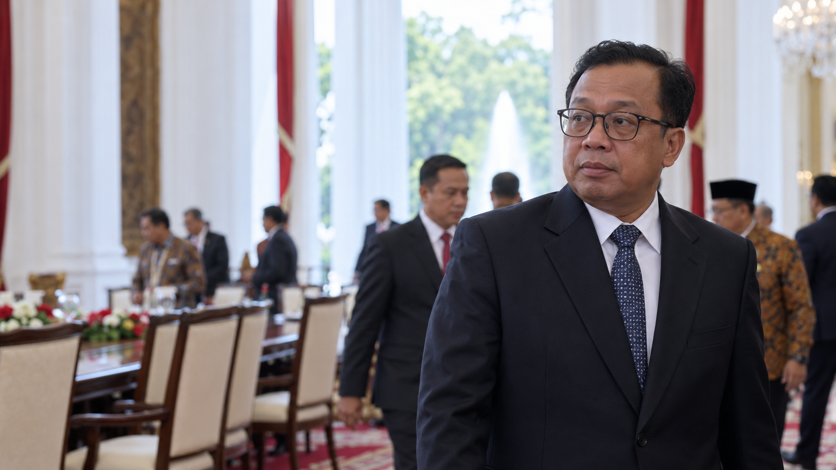 Nusron Wahid di Rapat Kabinet Usai Absen Dua Panggilan KPK