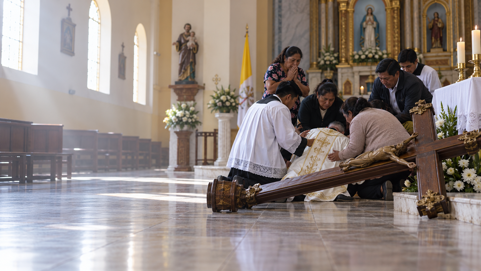 Pastor di Ekuador Tewas Tertimpa Salib saat Misa