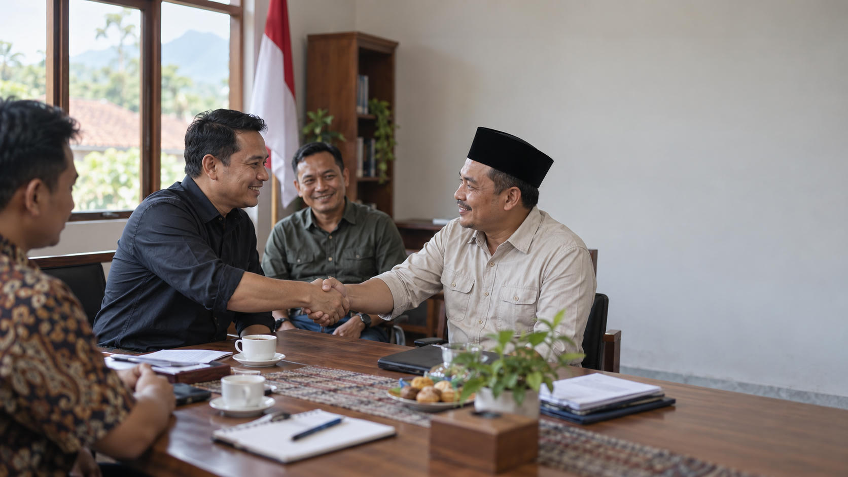 Pimred Bintang Broadcast Temui Sekjen Gerakan Cinta Prabowo