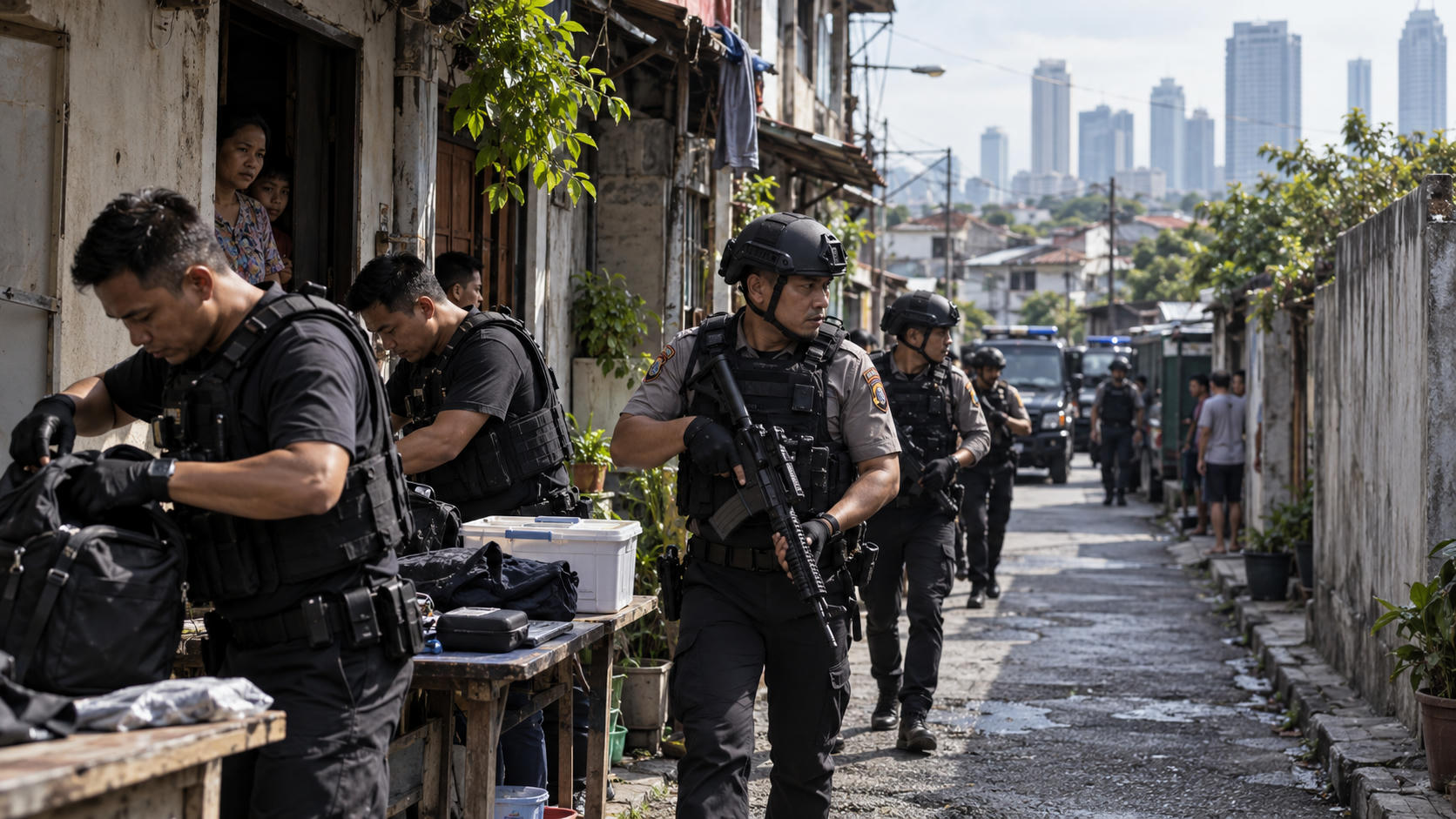 Polisi Gerebek Kampung Ambon dan Kampung Boncos