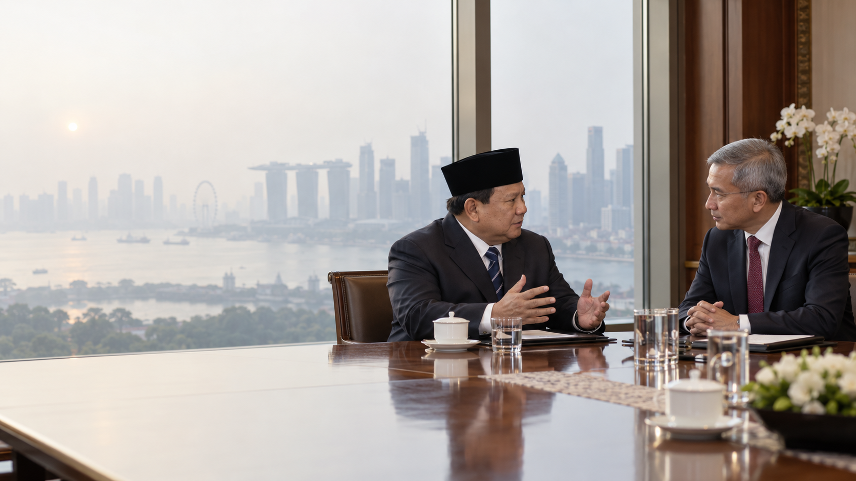 Prabowo dan Menlu Singapura Bahas Komitmen Atasi Kabut Asap