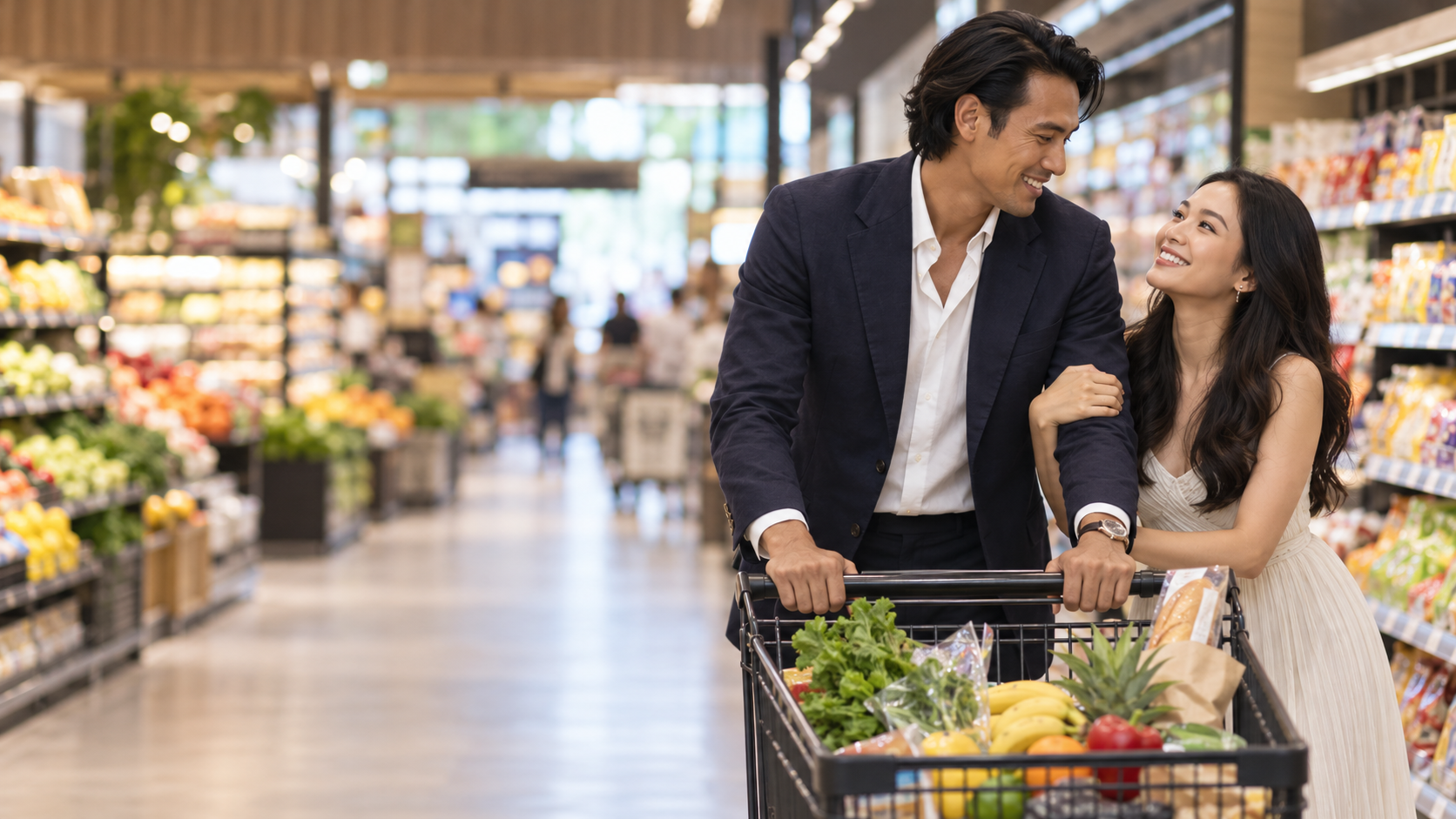 Prewedding Sean Gelael dan Hana Malasan di Supermarket