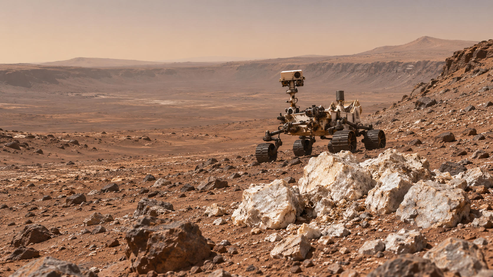 Rover NASA Temukan Batuan Terang di Mars