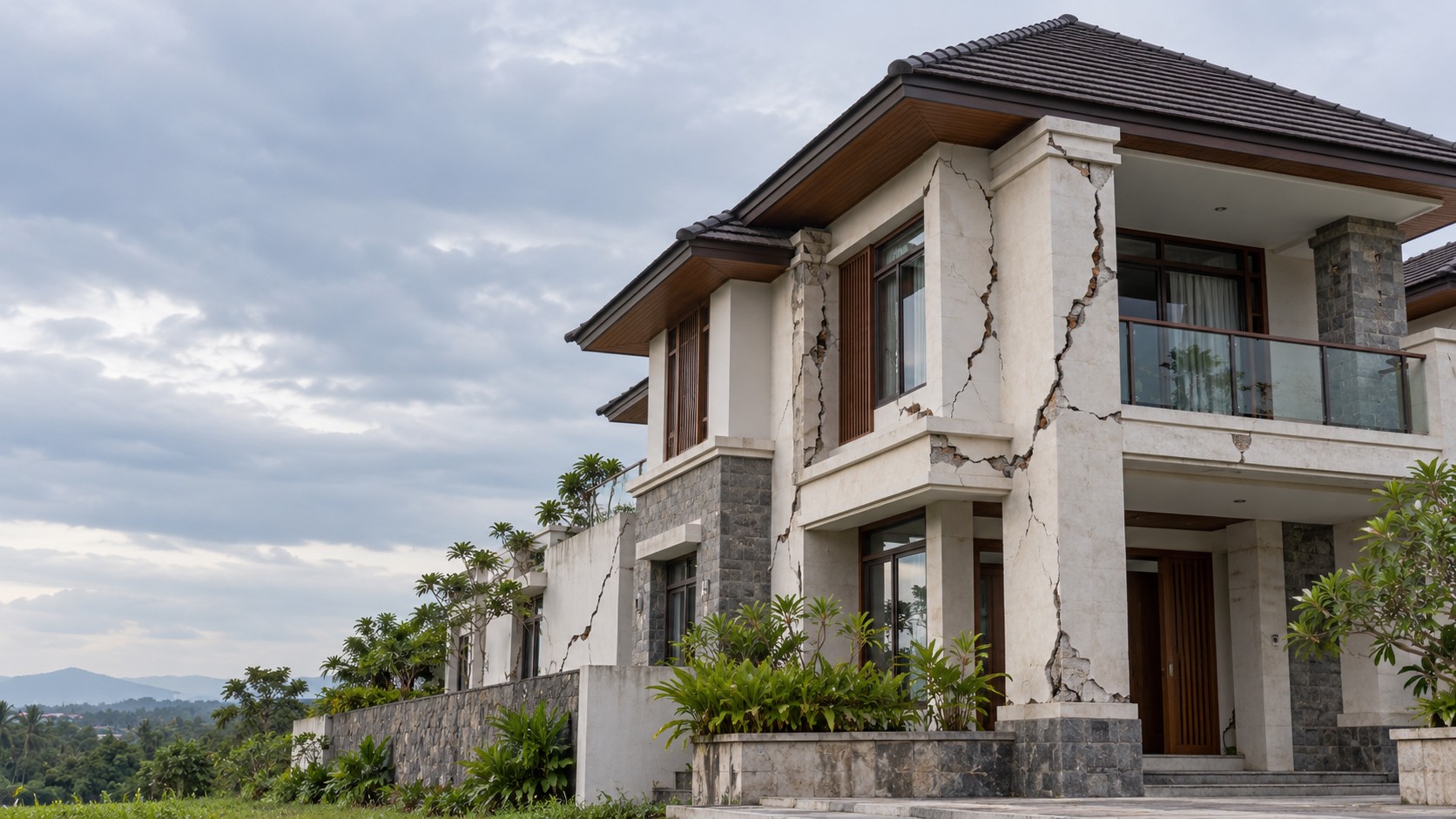 Rumah Tasya Farasya Retak, Ini Penampakannya
