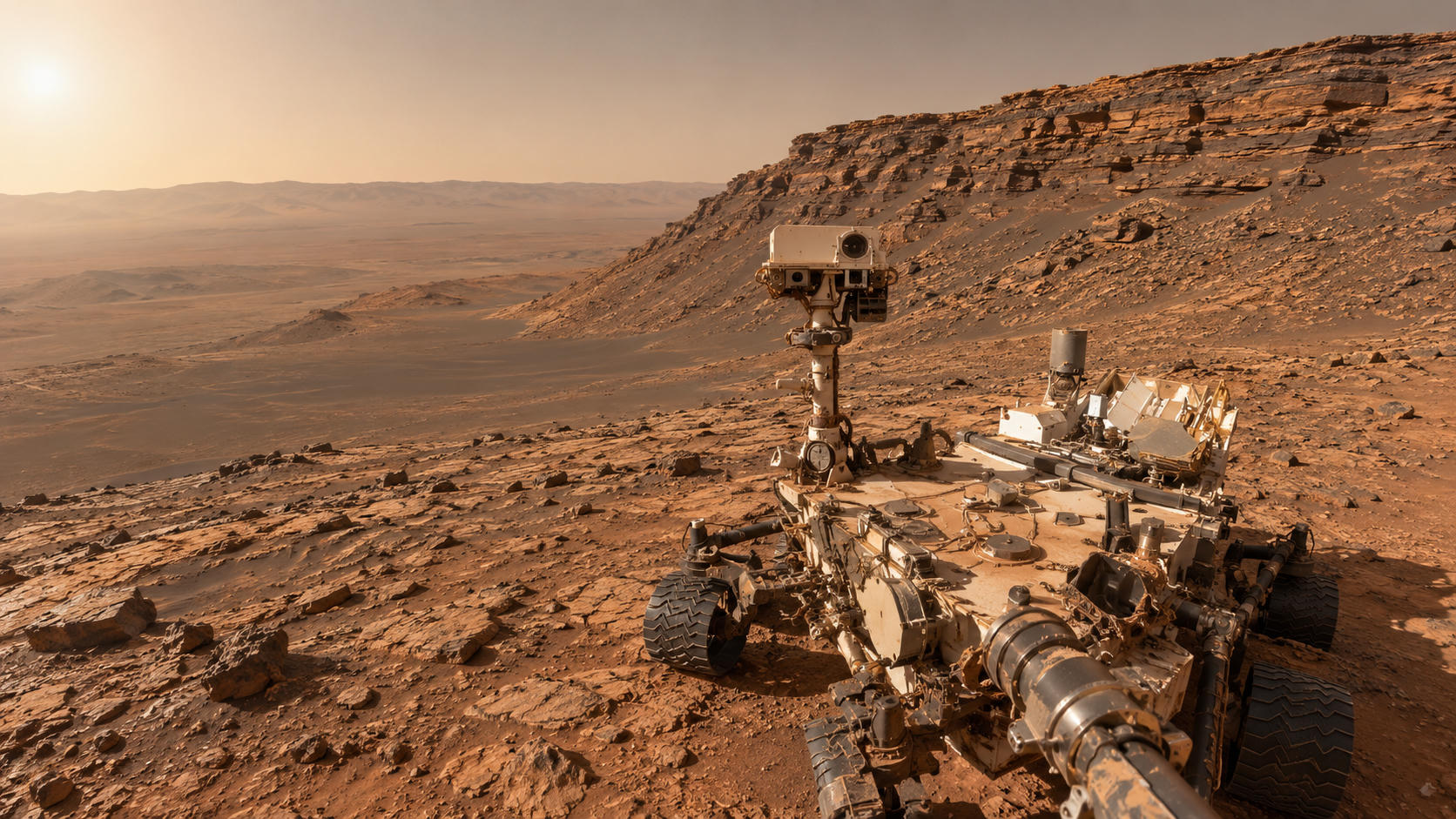 Selfie Curiosity NASA di Tebing Vera Rubin
