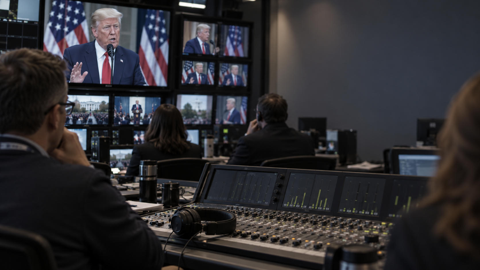 Siaran TV Pool Tampilkan Gambar Trump tanpa Suara