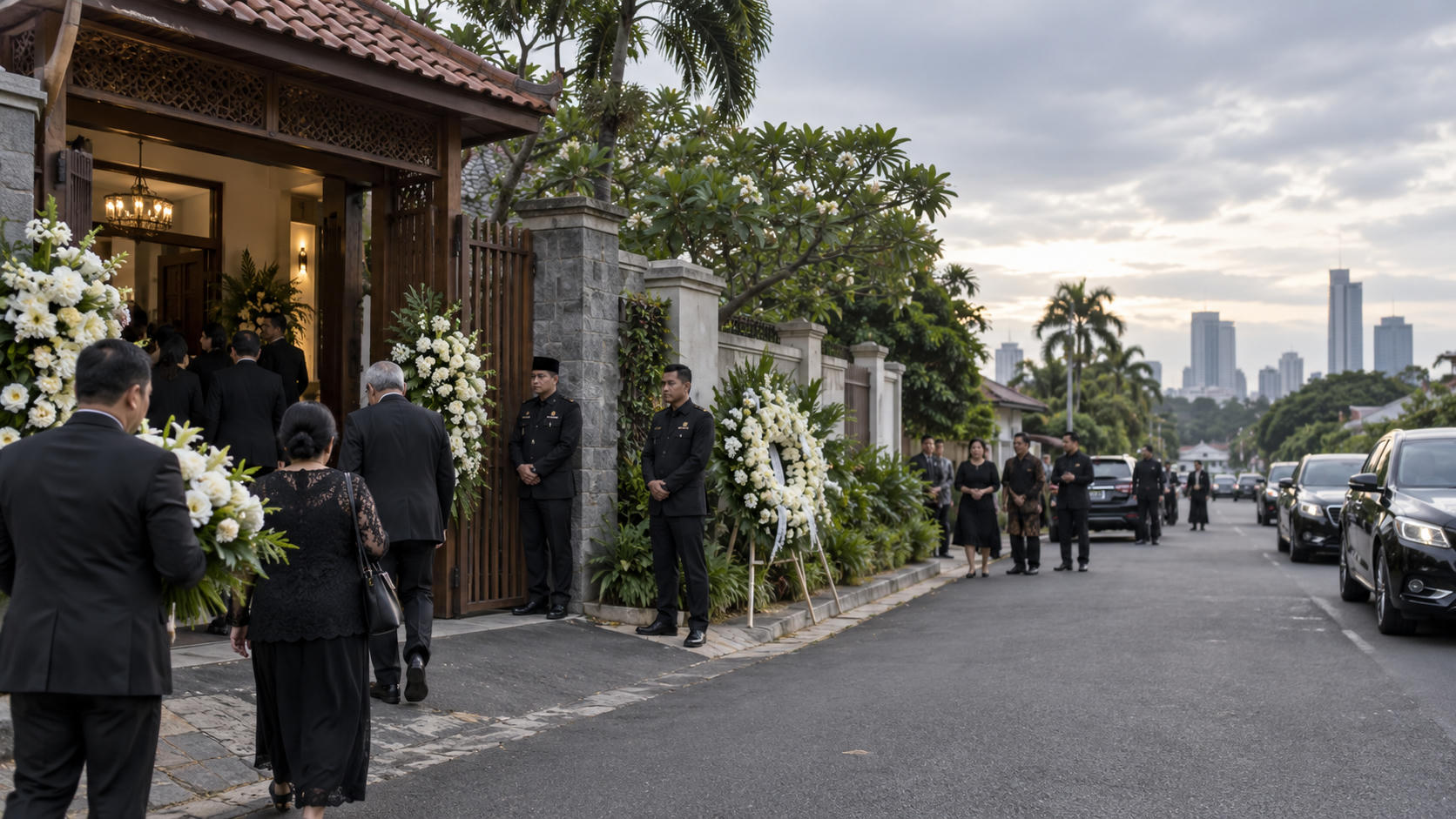 Suasana Rumah Duka Guruh Soekarnoputra, Pelayat Berdatangan