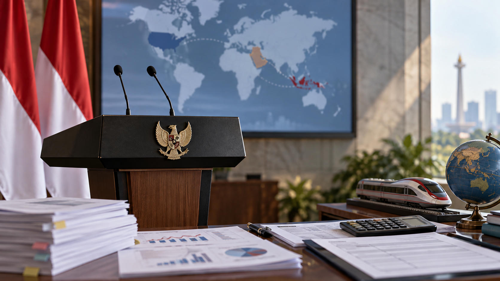 Trump dan APBN: Utang, Restitusi Pajak, dan Whoosh