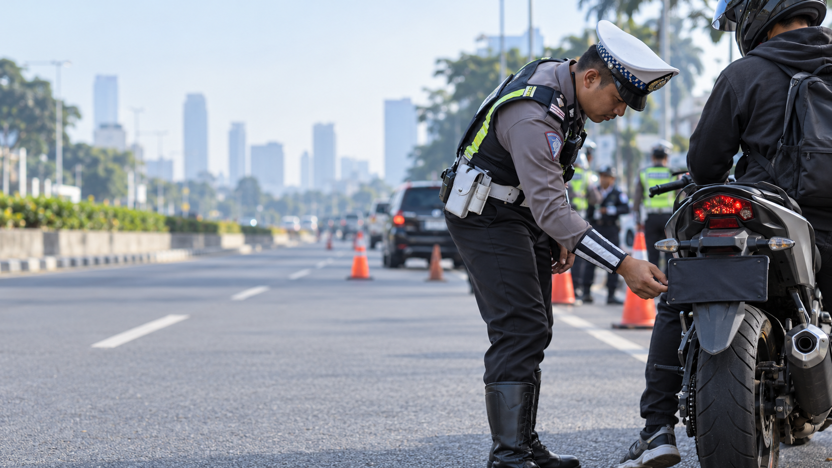 Tutup Pelat Nomor Saat Operasi Patuh, Ini Dendanya