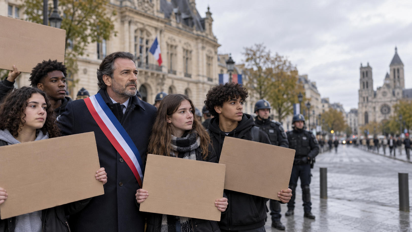 Wali Kota Saint-Denis Bela Pelajar Demonstran